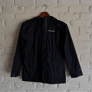 Youth Black Columbia Omni-Tech Rain Jacket - Size M (10/12)